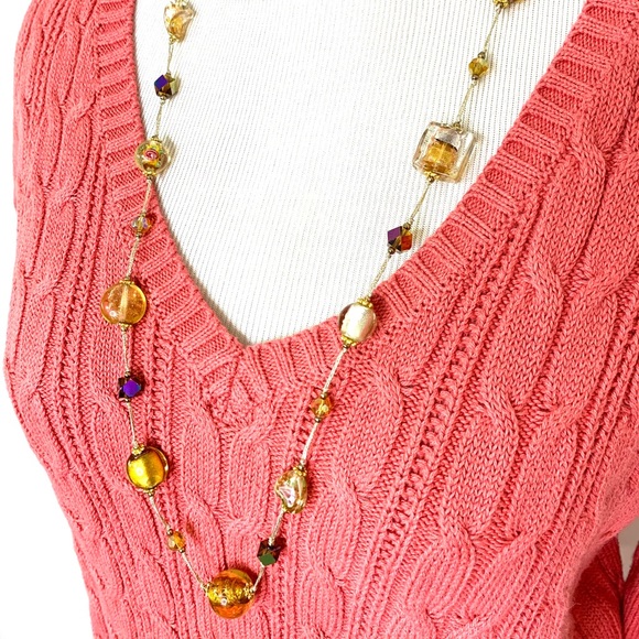 Crystal Beaded Costume Necklace - Picture 1 of 6